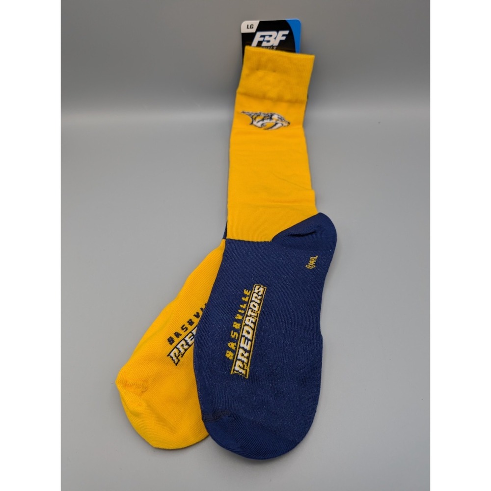 Nashville Predators (FBF) For Bare Feet Adult Size L Crew Socks NHL New